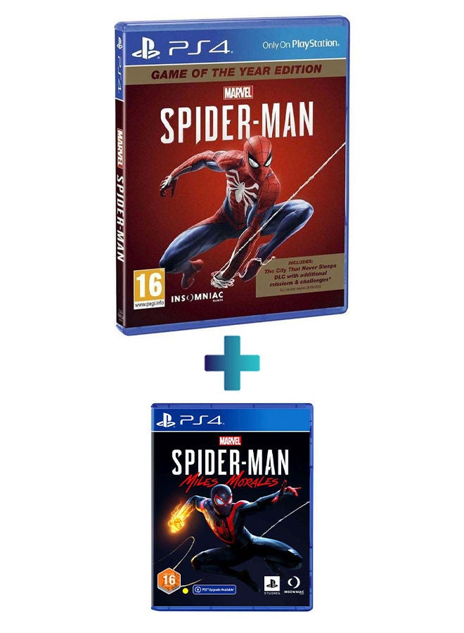 Spiderman Goty + Spiderman Miles Morales - PlayStation 4 (PS4)
