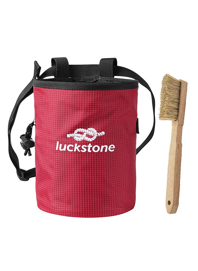 Outdoor Camping Climbing Chalk Bag with Adjustable Waist Belt and Brush for Rock Climbing