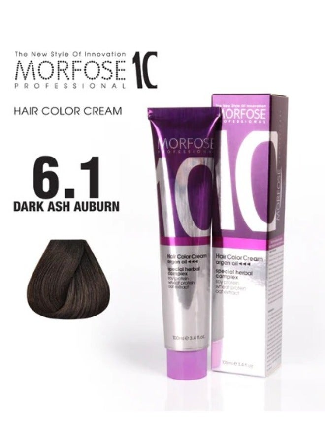 Morfose 10 Dark Ash Blonde Hair Dye - Argan Oil & Natural Oils, 100ml