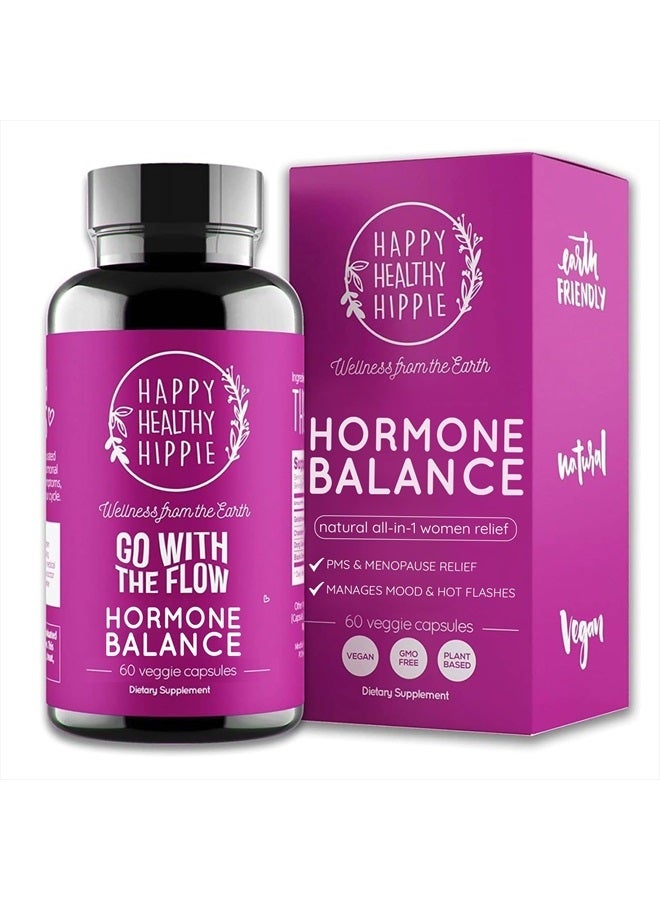 Hormone Balance for Women - PMS Support Supplement & Menopause Supplements for Women | Mood Support, Bloating Relief, PMDD | Black Cohosh, Chasteberry Supplement for Women, 60 Ct