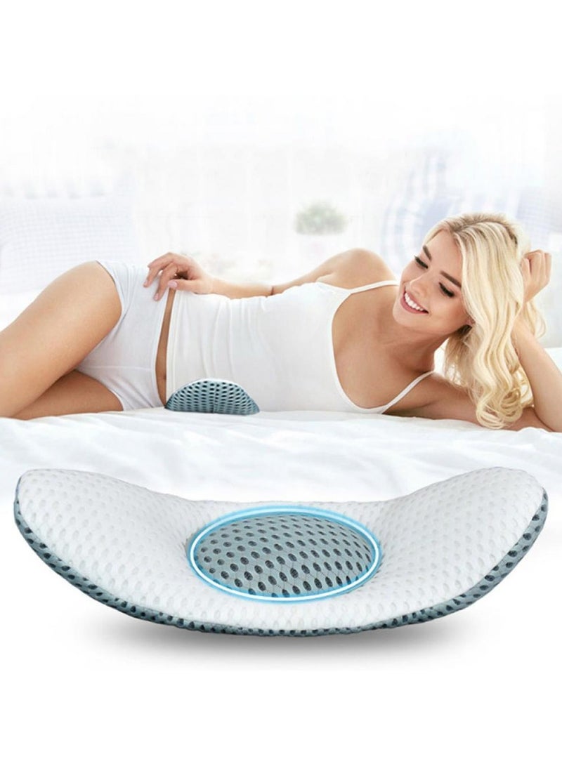 Lumbar Support Wedge Pillow Lower Back Pain Relief Sleep Bed Cushion Adjustable With 3D Air Mesh Technology Helpful In Before And After Pregnancy