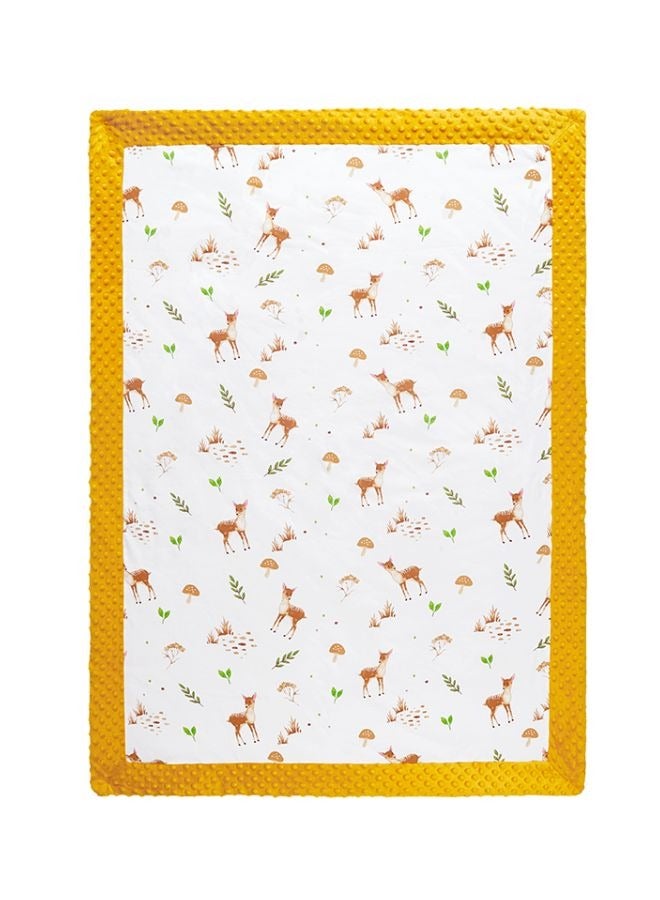 Supper Soft Plush Baby Blanket with Print Flower Pattern and Soothing Raised Dots Double Layer Blanket 100x140cm