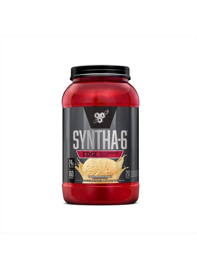 SYNTHA-6 Edge Protein Powder, Vanilla Protein Powder with Hydrolyzed Whey, Micellar Casein, Milk Protein Isolate, Low Sugar, 24g Protein, Vanilla Milkshake, 28 Servings