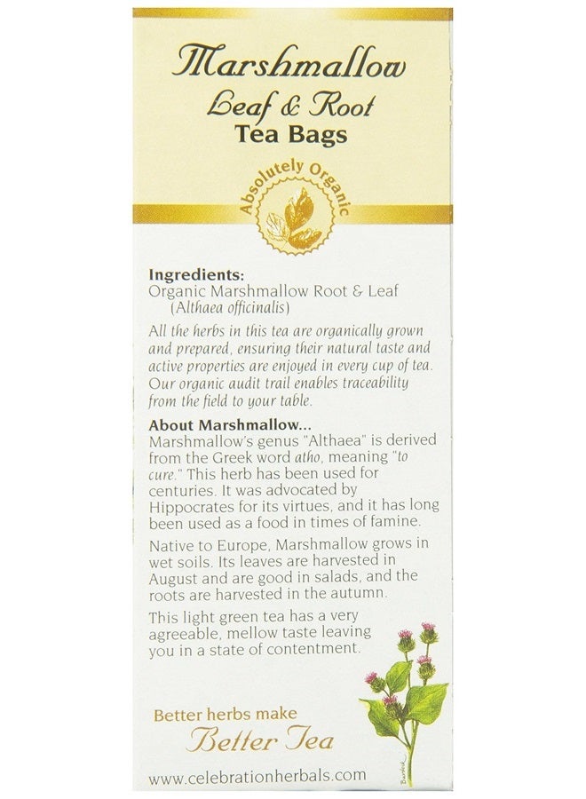 CELEBRATION HERBALS Marshmallow Leaf & Root Organic 24 Bag, 0.02 Pound