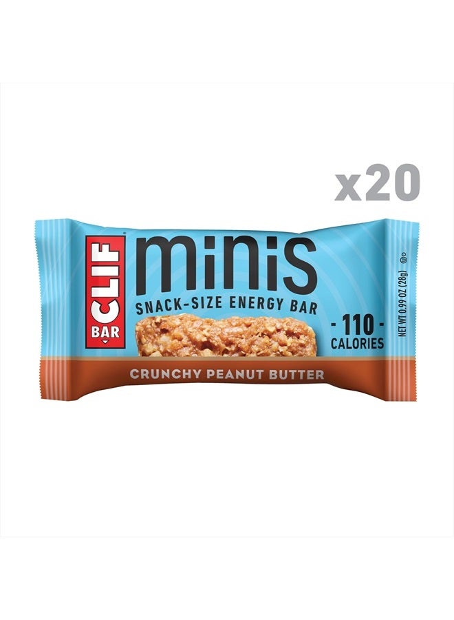 Minis - Crunchy Peanut Butter - Made with Organic Oats - 5g Protein - Non-GMO - Plant Based - Snack-Size Energy Bars - 0.99 oz. (20 Pack)