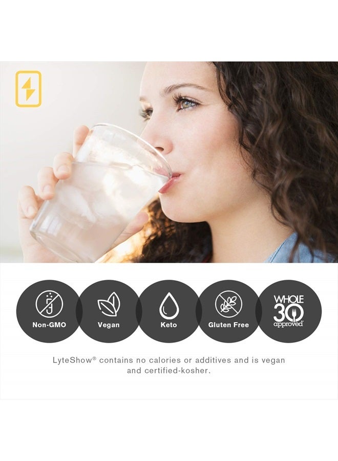 LyteShow Electrolyte Drops Sugar-Free for Hydration and Immune Support - 40 Servings - Keto Friendly - Zinc and Magnesium for Rapid Rehydration, Workout, Muscle Recovery and Energy - Vegan