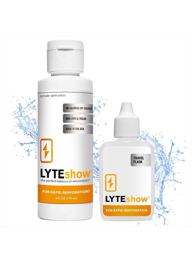 LyteShow Electrolyte Drops Sugar-Free for Hydration and Immune Support - 40 Servings - Keto Friendly - Zinc and Magnesium for Rapid Rehydration, Workout, Muscle Recovery and Energy - Vegan