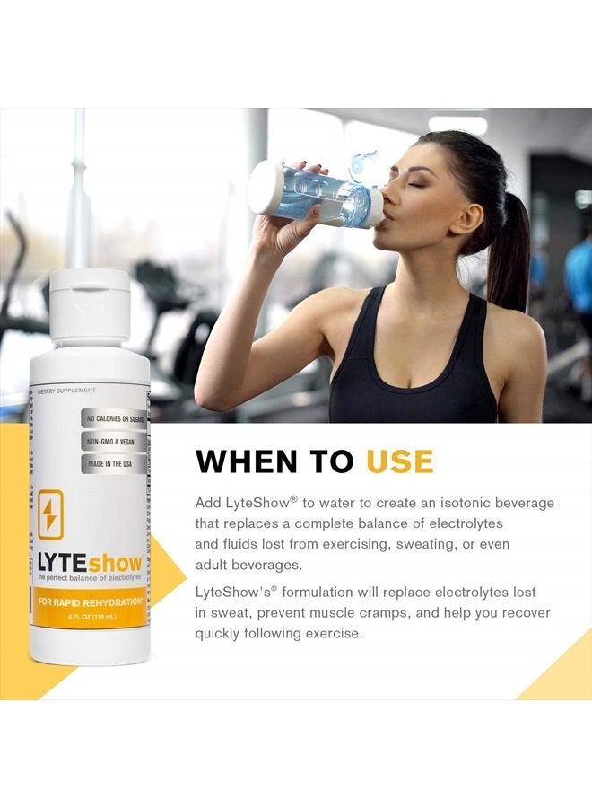 LyteShow Electrolyte Drops Sugar-Free for Hydration and Immune Support - 40 Servings - Keto Friendly - Zinc and Magnesium for Rapid Rehydration, Workout, Muscle Recovery and Energy - Vegan