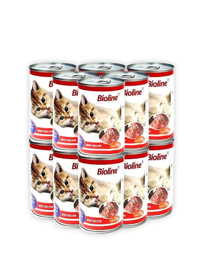 Canned Beef Cat Food - 375G (Pack Of 12)