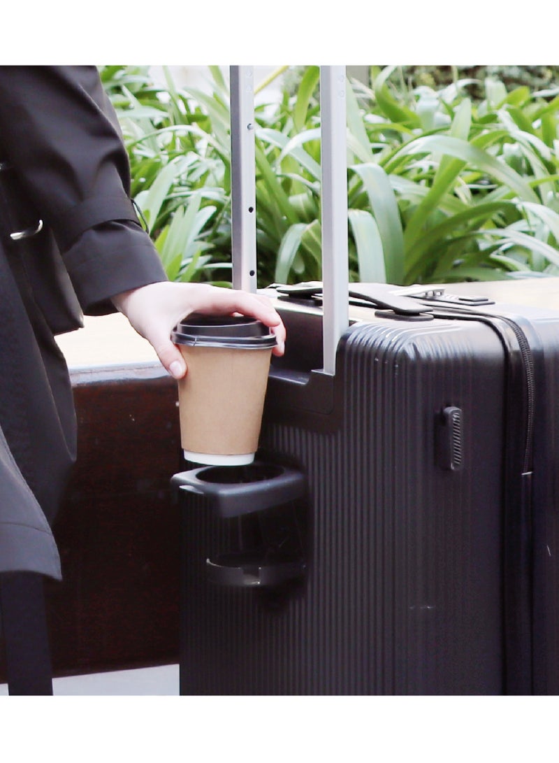 Biggdesign Moods Up Carry On Luggage with Spinner Wheels, Cup Holder, USB Port and TSA Lock System 20-Inch Black