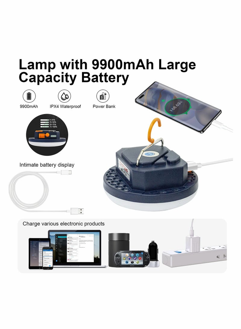 KASTWAVE 10000mAh 3000LM Flashlight Portable LED Camping Lantern Rechargeable Light 30W with Magnet, IPX4 Waterproof Tent Light Failure Emergency Survival Kits for Gift