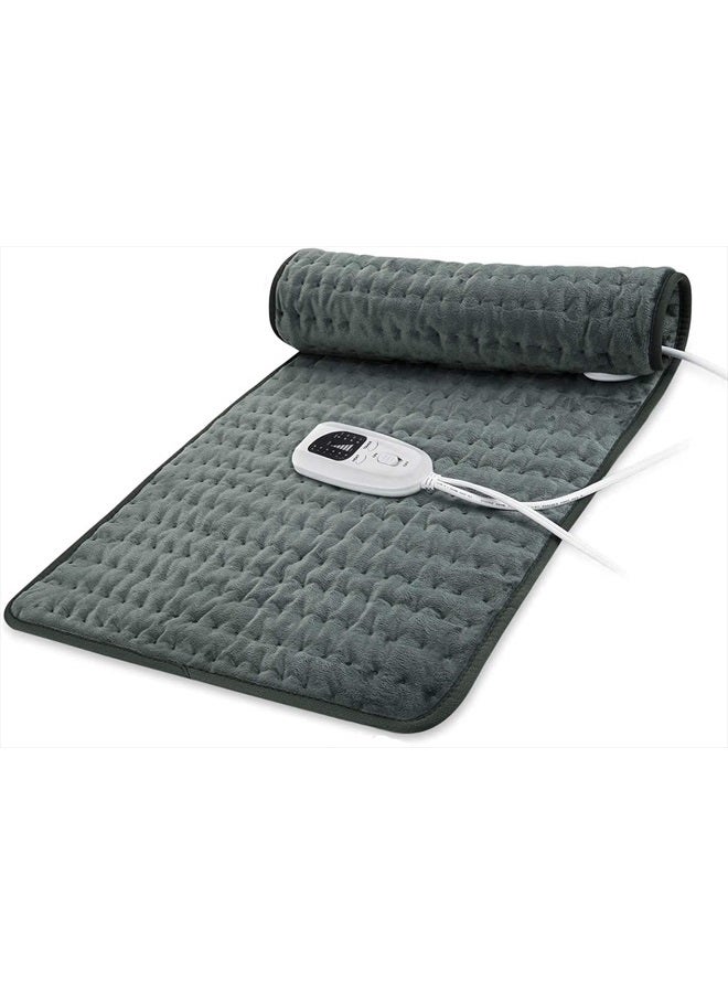 Heating pad Electric Heat Pad for Back Pain and Cramps Relax - Electric Heat Pad with 6 Heat Settings -Auto Shut Off (Dark Gray, 24“x12”)