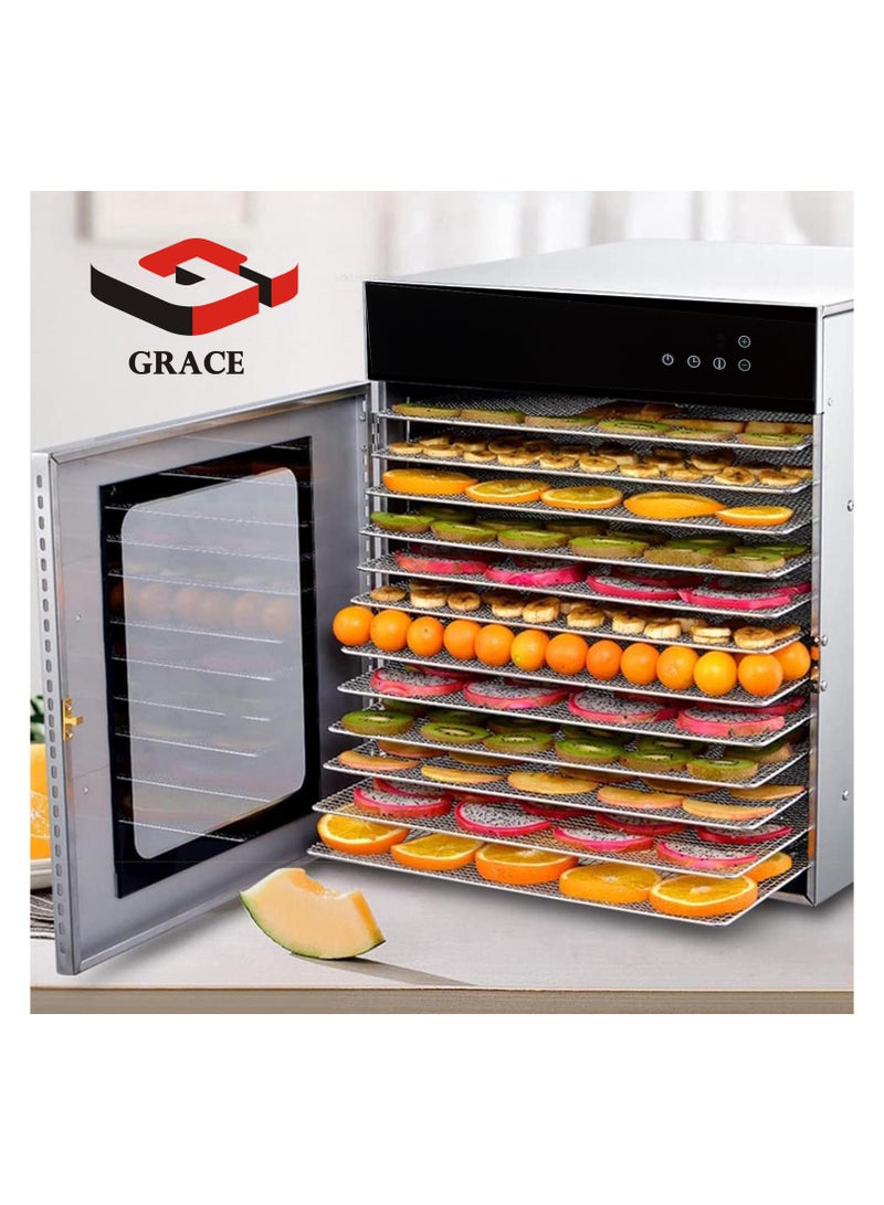 Grace Commercial Food Dehydrator Machine 12 Tray 1000W