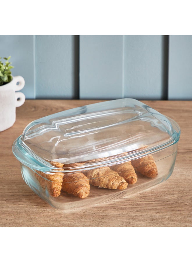 Taliona Glass Rectangle Casserole With Lid 4.5 L