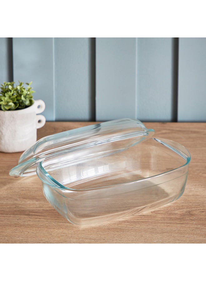 Taliona Glass Rectangle Casserole With Lid 4.5 L