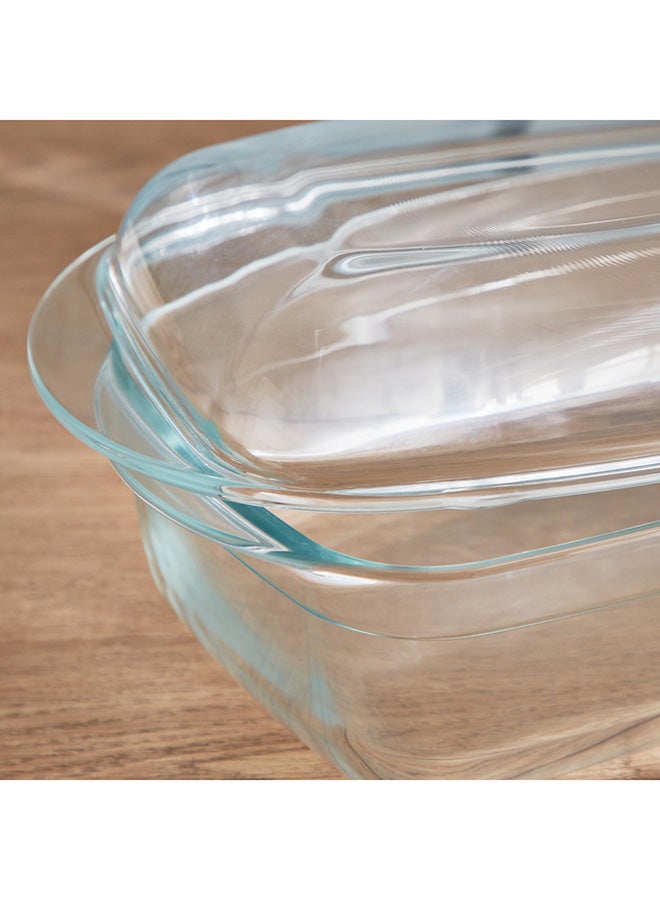 Taliona Glass Rectangle Casserole With Lid 4.5 L