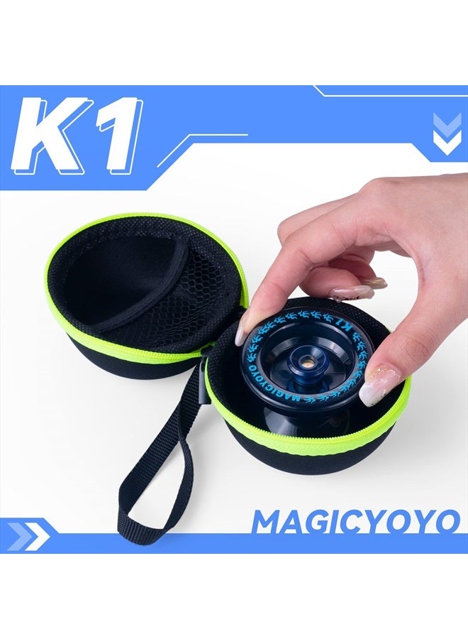 Responsive YoYo K1-Plus for Kids Beginners with Yoyo Storage Bag + 12 Yoyo Strings and Yo-Yo Glove Gift (Blue)