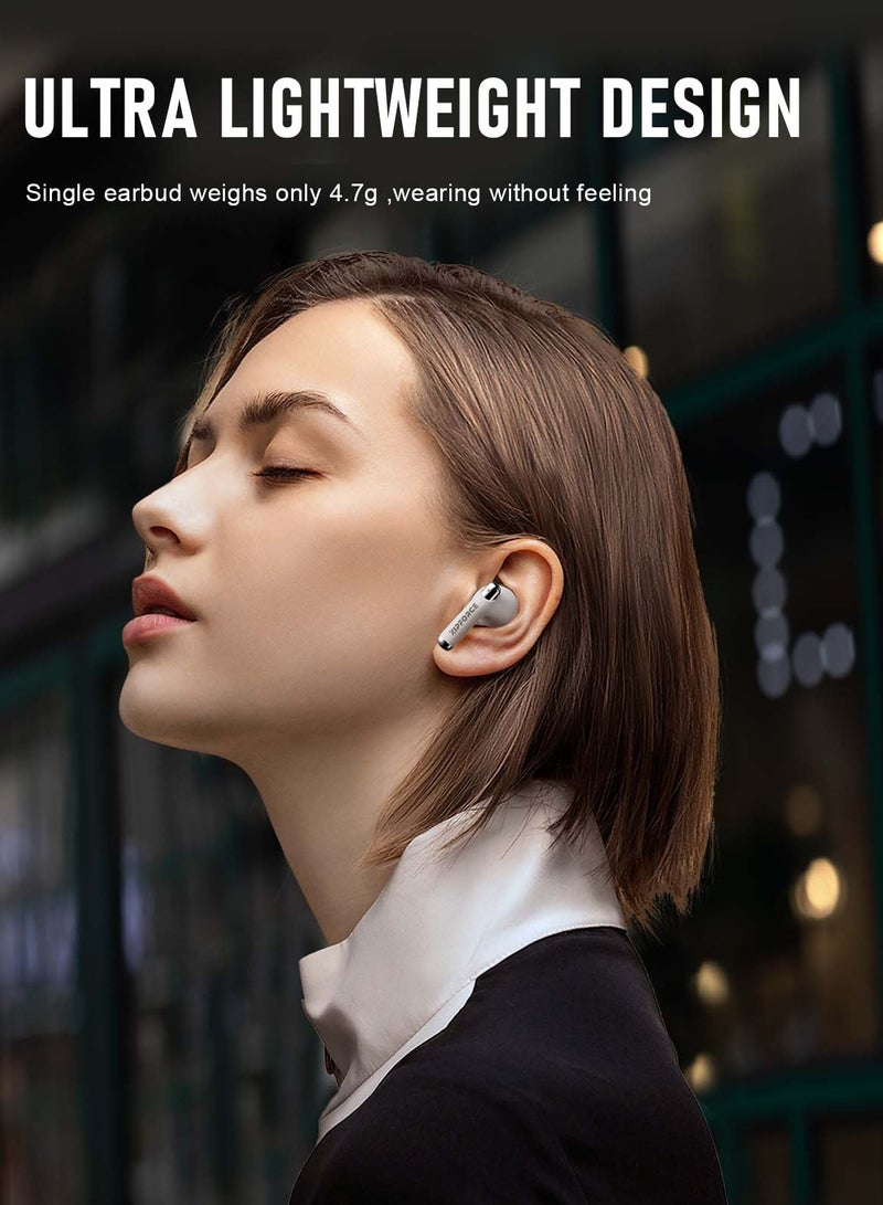 ZIPFORCE True Wireless Earbuds, Fully In-Ear Bluetooth 5.3 Headphones 4-Mics ANC + ENC Clear Call, Bluetooth Earbuds Touch Control 40 Playtime, IPX6 Waterproof TWS, Light-Weight Earphones