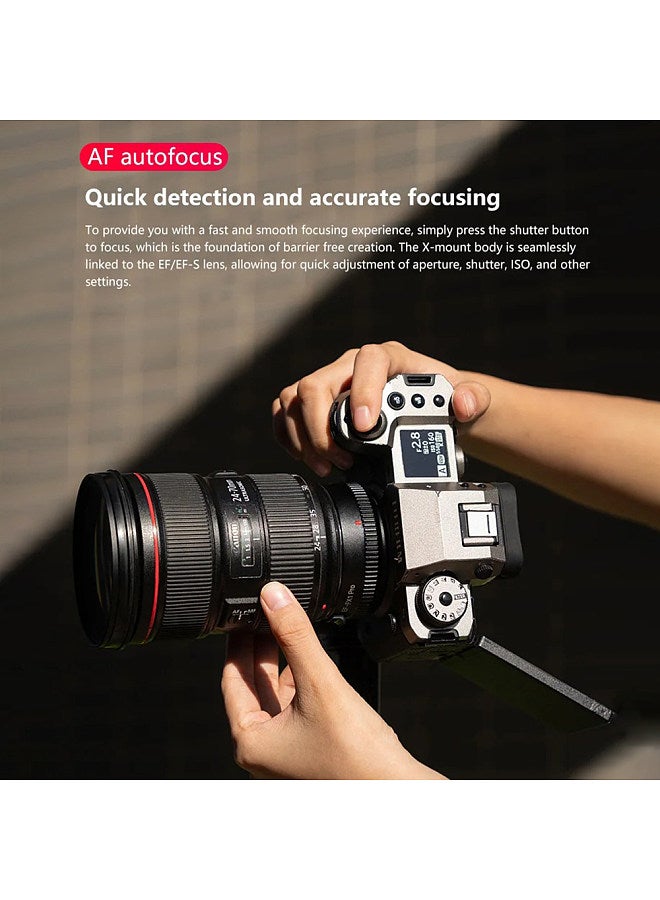 EF-FX1 Pro Auto Focus Lens Mount Adapter with Aperture Adjustment Ring Type-C Upgraded Replacement for Canon EF/EF-S Lens to Fuji X-T3 X-T30 X-T20 X-T100 X-E2 X-E3 X-Mount Mirrorless Cameras