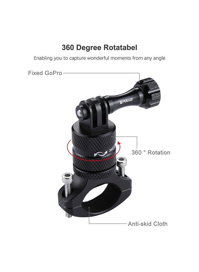 360 Degree Rotation Bicycle Aluminum Alloy Handlebar Adapter Mount Bicycle Rack Mount Holder