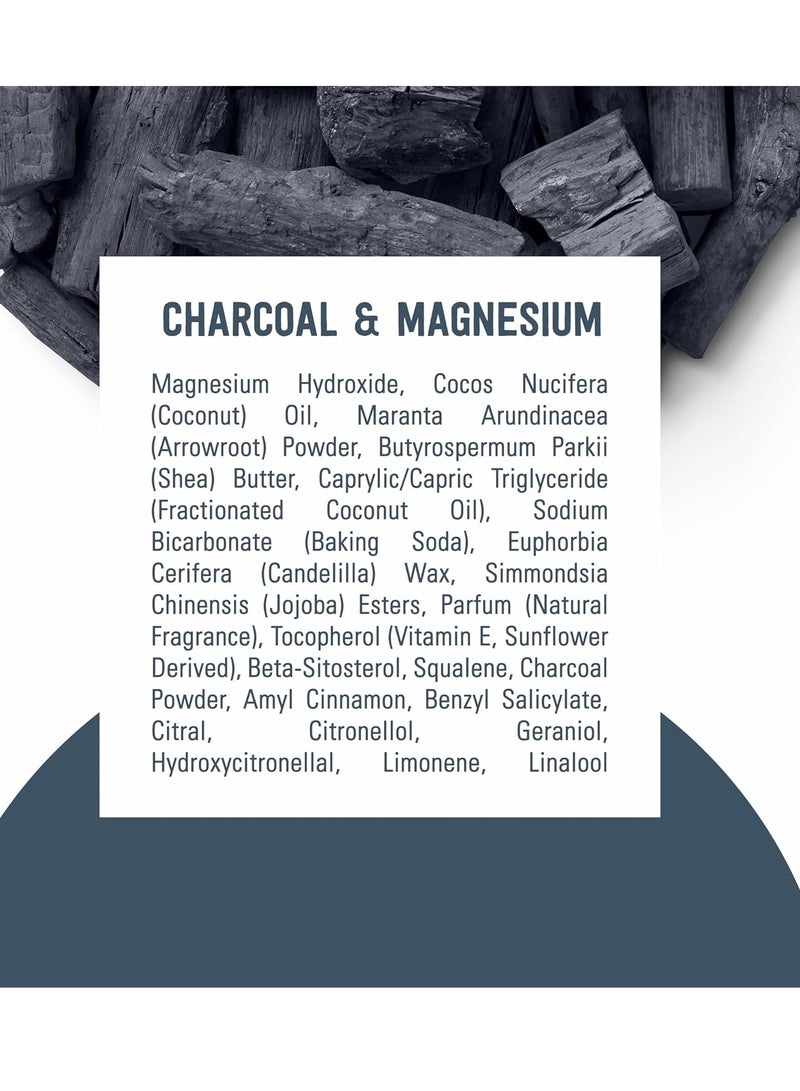 Schmidt's Aluminum-Free Vegan Deodorant Charcoal & Magnesium with 48 Hour Odor Protection, 2 Count for Women and Men, Natural Ingredients, Cruelty-Free, 2.65 oz, Pack of 2