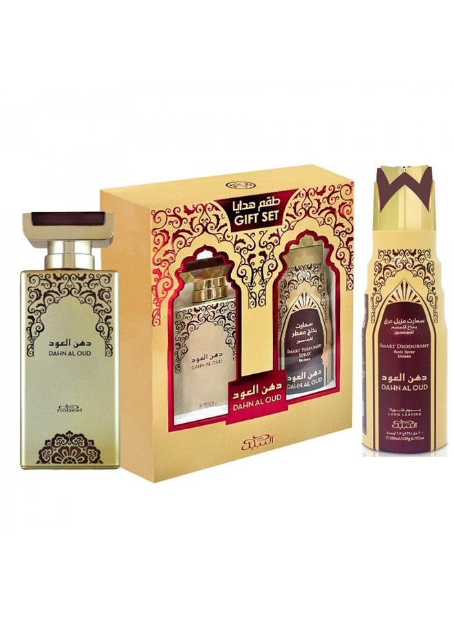 Dahn Al Oud Gift Set 100 ML Spray Perfume and 200 ML Deo