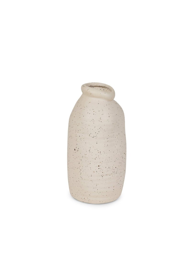 Sierra Irregular shape Stoneware Vase 13x13x24cm- Cream