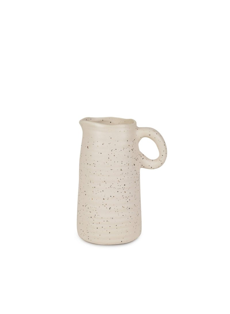 Sierra Jug shape Stoneware Vase 16x12x20cm- Cream