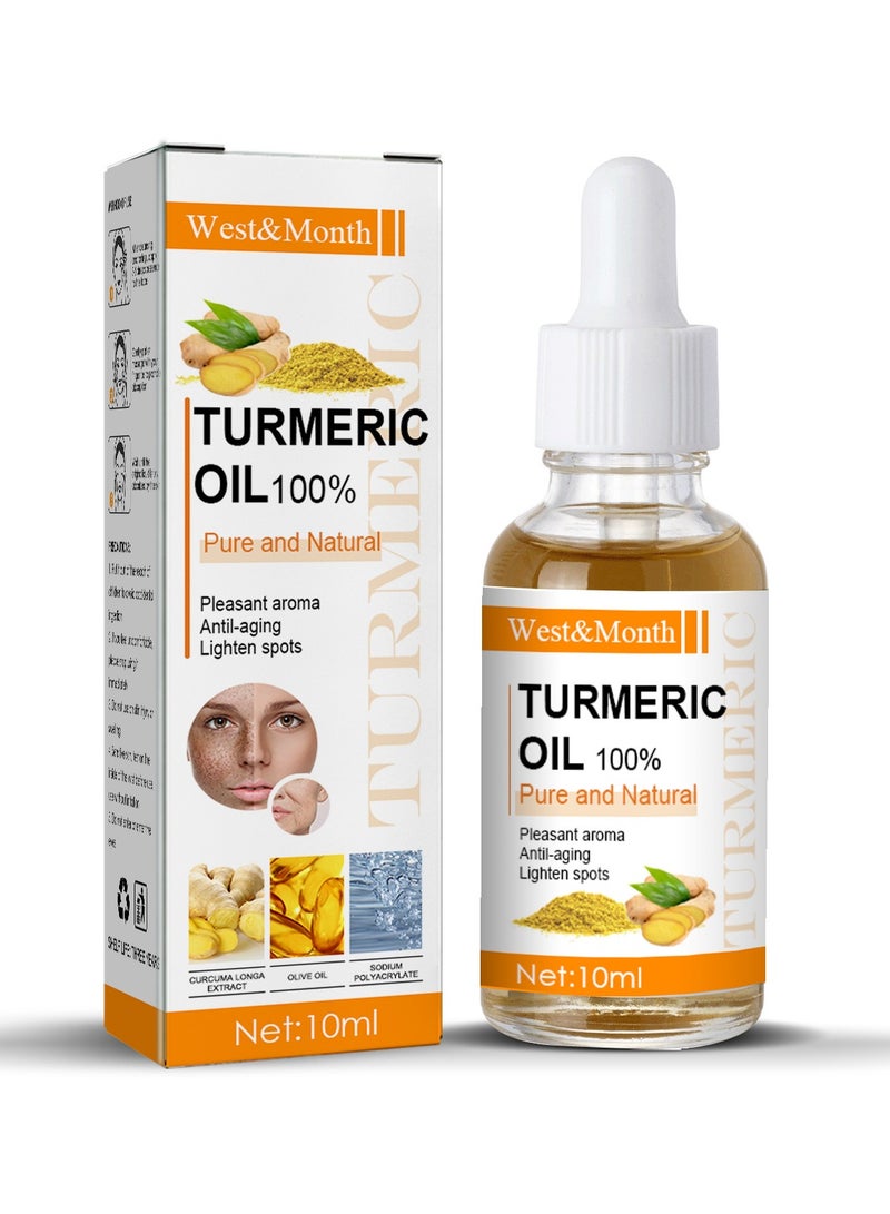 West&Month Turmeric Essential Oil Facial Skin Lightening Spot Anti-Wrinkle Lifting Skin Care Firming Moisturizing Oil