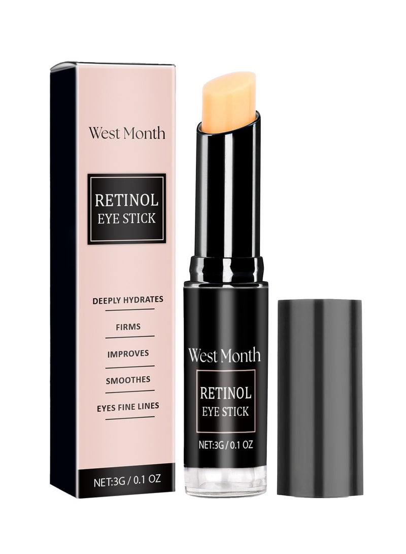 West&Month Retinol Anti-Wrinkle Eye Cream Stick Reduces Fine Lines around Eyes, Moisturizes, Firms, Delicates and Skin-Friendly 3g