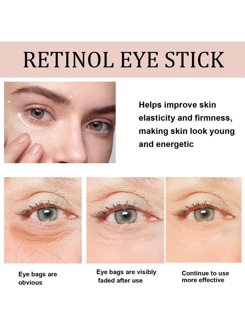 West&Month Retinol Anti-Wrinkle Eye Cream Stick Reduces Fine Lines around Eyes, Moisturizes, Firms, Delicates and Skin-Friendly 3g