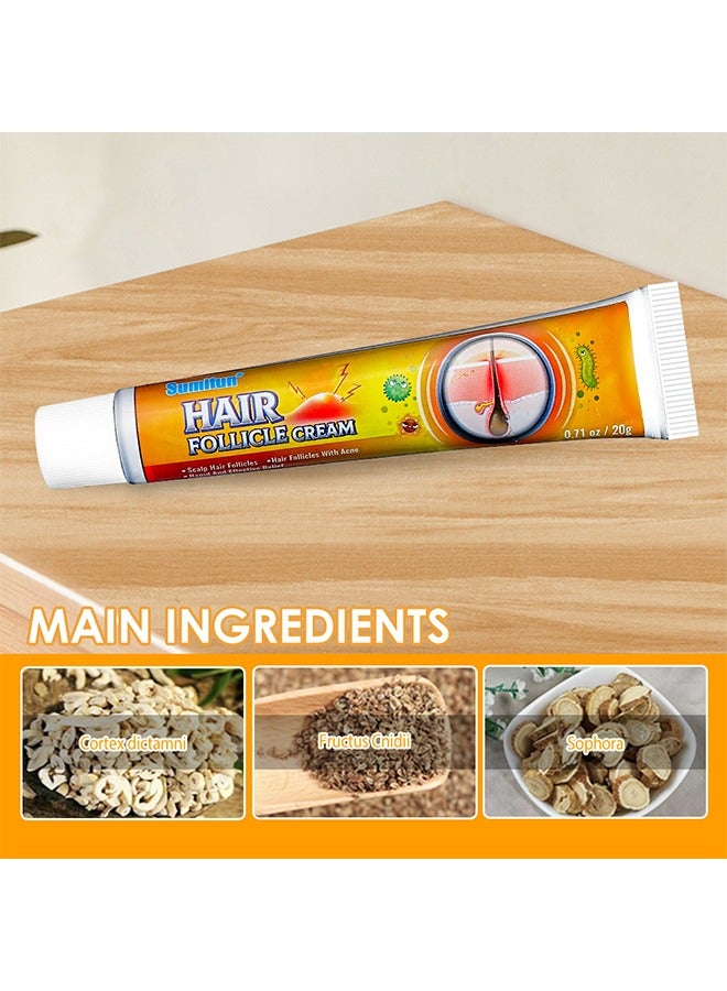 Hair Follicle cream ,Scalp Hair Follicles & Hair Follicles With Acne,Treatment for Face and body, Natural Cystic Acne Treatment, Premium Hair Follicle Cream & Pimple Remover - 20g