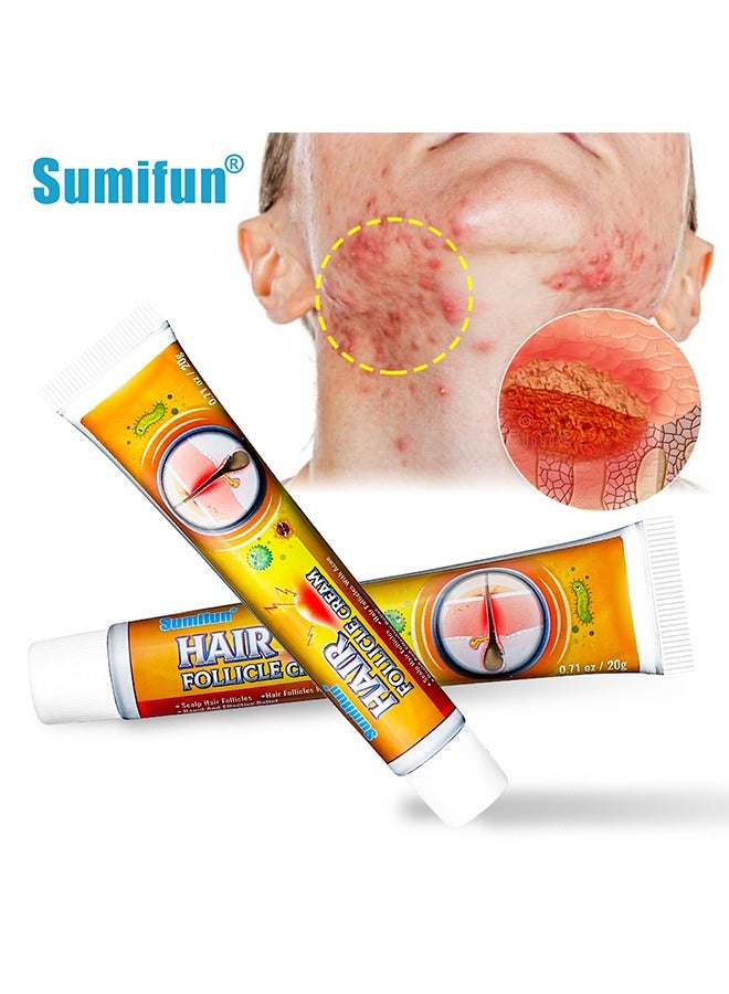 Hair Follicle cream ,Scalp Hair Follicles & Hair Follicles With Acne,Treatment for Face and body, Natural Cystic Acne Treatment, Premium Hair Follicle Cream & Pimple Remover - 20g