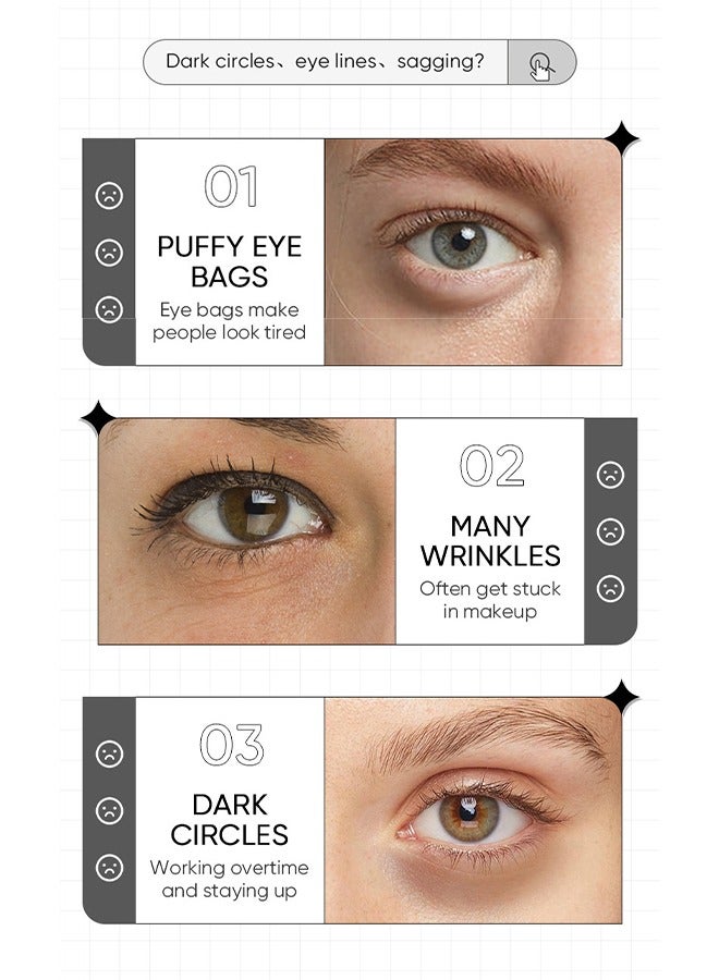 Starry Eye Mask, Moisturizes The Skin Around The Eyes More Youthful, Treats Puffiness and Dark Circles, Reduces Eye Bags, Smoothes Wrinkles, and Brightens Skin 60PCS