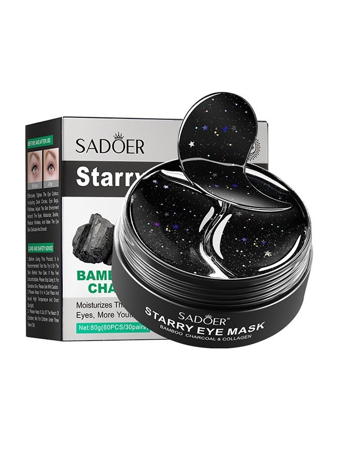 Starry Eye Mask, Moisturizes The Skin Around The Eyes More Youthful, Treats Puffiness and Dark Circles, Reduces Eye Bags, Smoothes Wrinkles, and Brightens Skin 60PCS