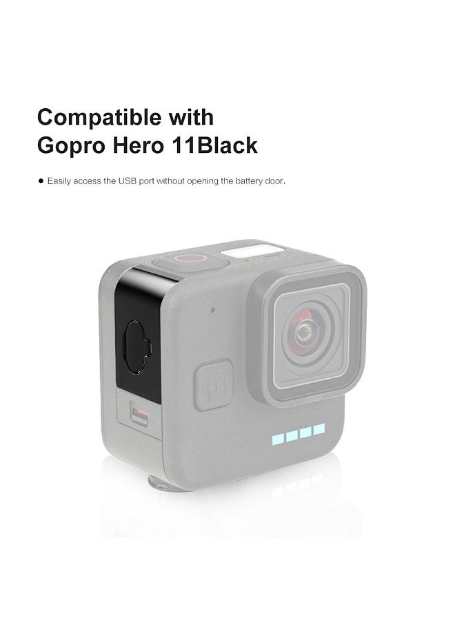 Metal Battery Cover Replacement for GoPro Hero 11 Black Mini Removeable Battery Lid Side Door Sports Camera Accessories