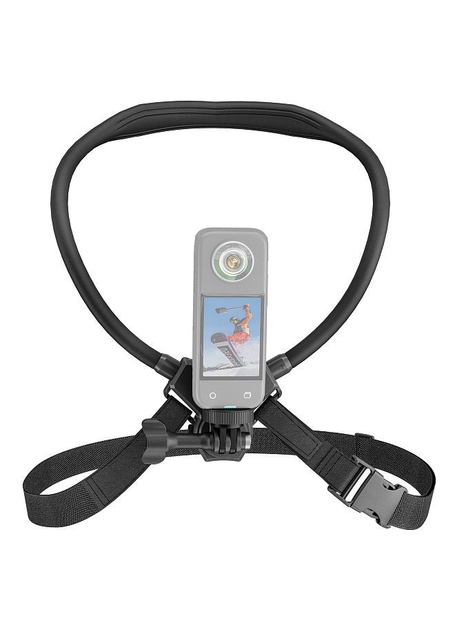 Sports Camera Neck Holder Mount Neck Mount Chest Holder with Chest Strap Replacement for GoPro Hero 12/11/10,  Insta360,  OSMO Action Camera POV Vlog Video Recording Accessories
