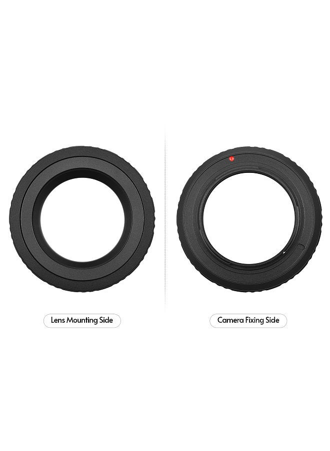 T2-FX Metal Lens Mount Adapter Ring T/T2 Mount Lens Adapter Replacement for Fujifilm X-T1/X-A1/X-E2/X-M1/X-E1/X-Pro1 X-Mount Cameras