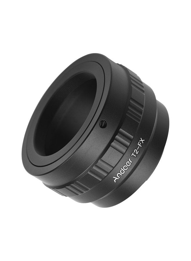 T2-FX Metal Lens Mount Adapter Ring T/T2 Mount Lens Adapter Replacement for Fujifilm X-T1/X-A1/X-E2/X-M1/X-E1/X-Pro1 X-Mount Cameras