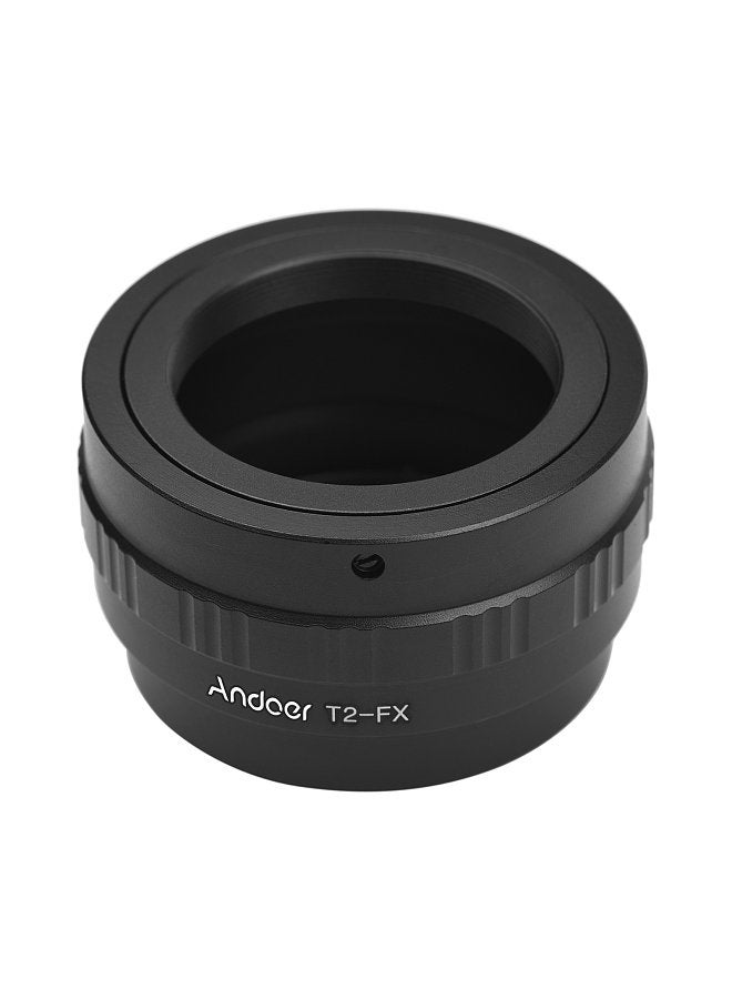 T2-FX Metal Lens Mount Adapter Ring T/T2 Mount Lens Adapter Replacement for Fujifilm X-T1/X-A1/X-E2/X-M1/X-E1/X-Pro1 X-Mount Cameras