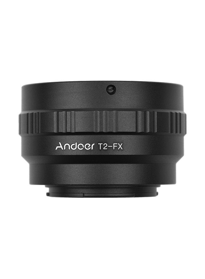 T2-FX Metal Lens Mount Adapter Ring T/T2 Mount Lens Adapter Replacement for Fujifilm X-T1/X-A1/X-E2/X-M1/X-E1/X-Pro1 X-Mount Cameras