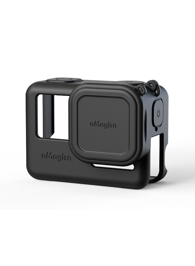 AC08 Silicone Camera Protectiv Kit Camera Protector Case + Lense Cover + 2 Straps Compatible with Insta 360 Ace Camera