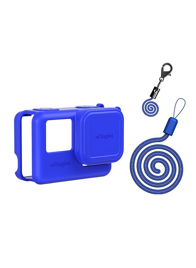 AC08 Silicone Camera Protectiv Kit Camera Protector Case + Lense Cover + 2 Straps Compatible with Insta 360 Ace Camera