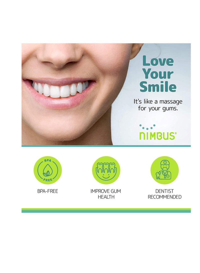 NIMBUS Extra Soft Toothbrushes (Regular Size Head), Periodontist Design Tapered Bristles for Sensitive Teeth & Receding Gums (5 Pack, Colors May Vary)