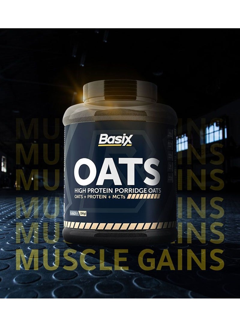 Basix Oats High Protein Porridge 3kg Banana Flavor 50 Serving