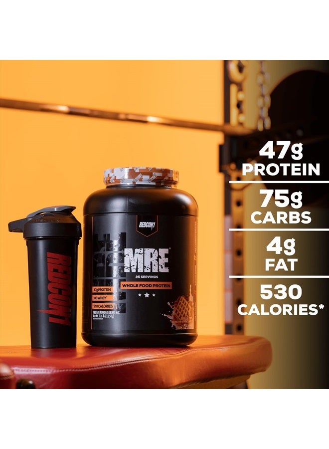 MRE Protein Powder, Vanilla Milkshake - Meal Replacement Protein Blend Made with MCT Oil & Whole Foods - Protein with Natural Ingredients to Aid in Muscle Recovery (25 Servings)