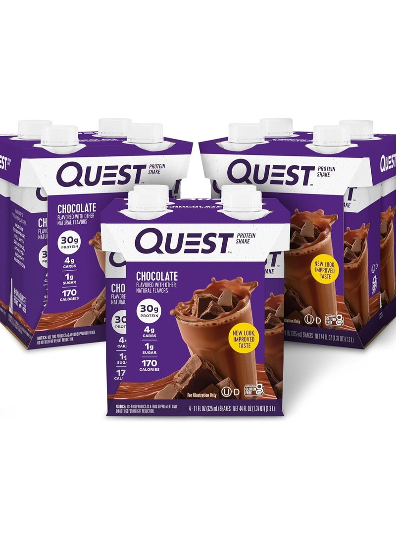 Quest Protein shake Chocolate Flavor, 325ml Pack of 12