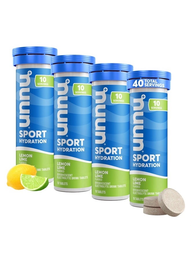 Sport Electrolyte Tablets for Proactive Hydration, Lemon Lime, 4 Pack (40 Servings)