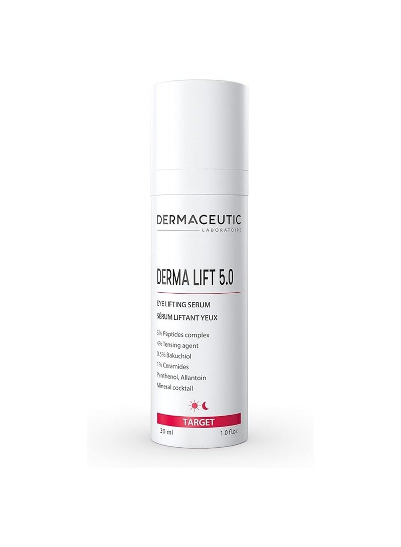 Dermaceutic Derma Lift 5.0 - Lifting power serum - Instant face and eye contour lift - Age defense facial serum - 30ml