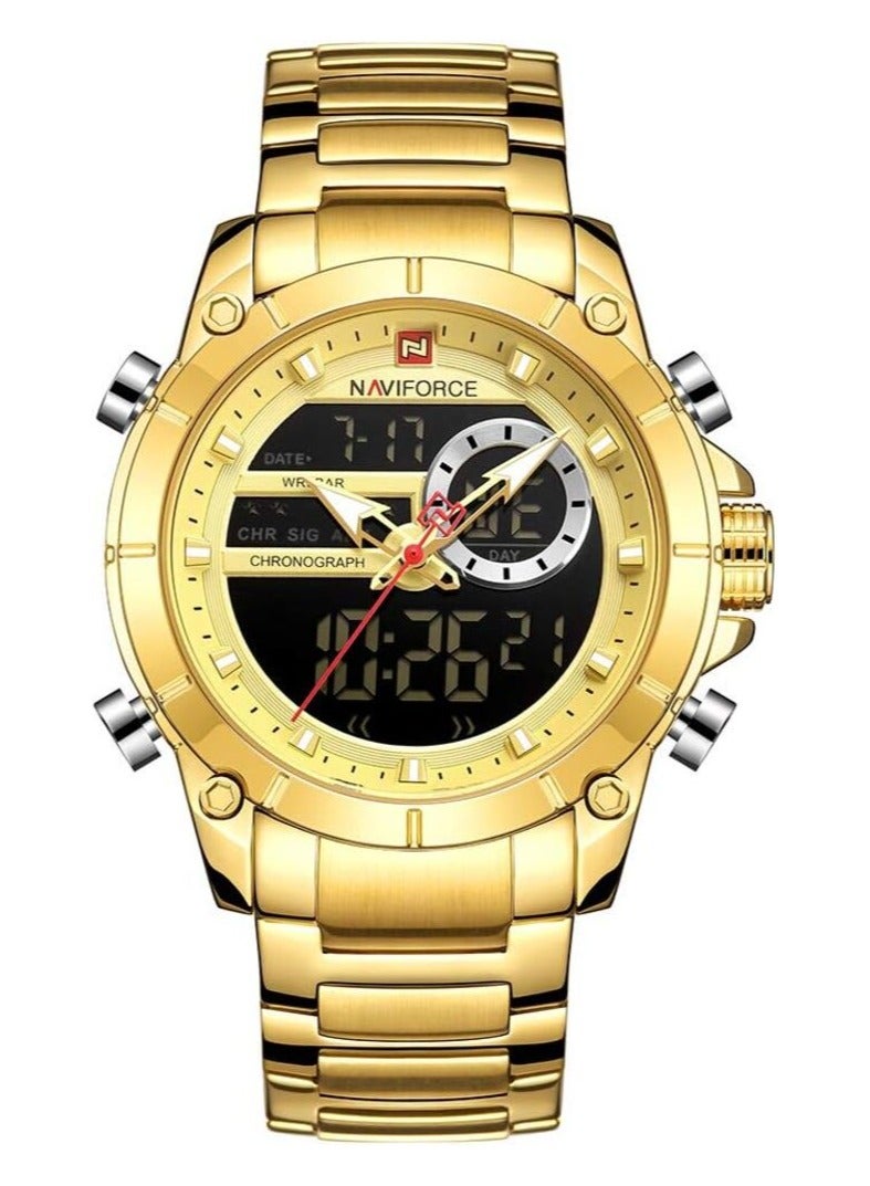 Naviforce NF9163 Metal Analog/Digital Wrist Watch for Men's